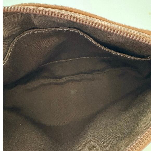 Coach Signature Logo Brown Wristlet - Picture 3 of 3